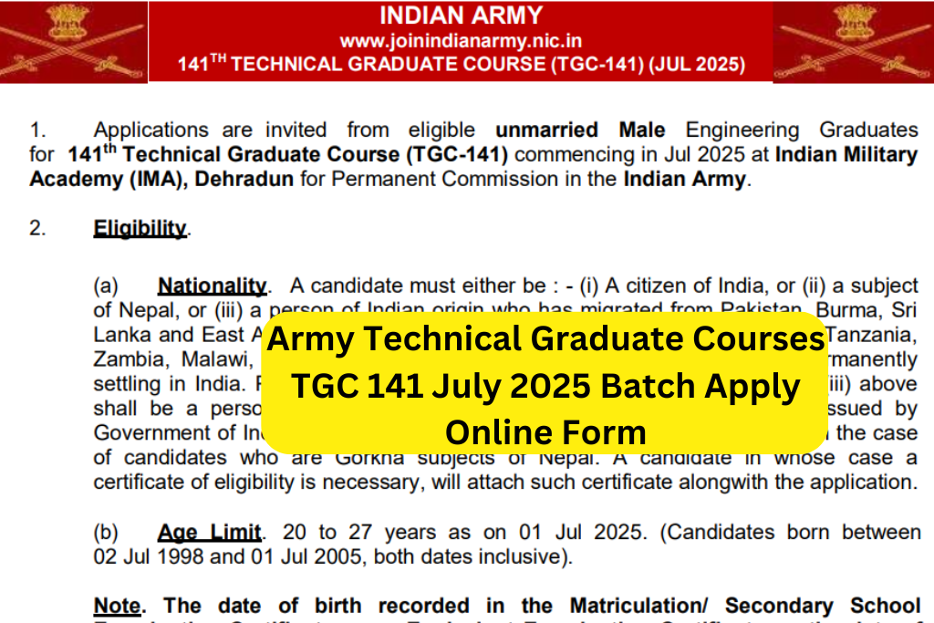 Indian Army TGC Recruitment 2025