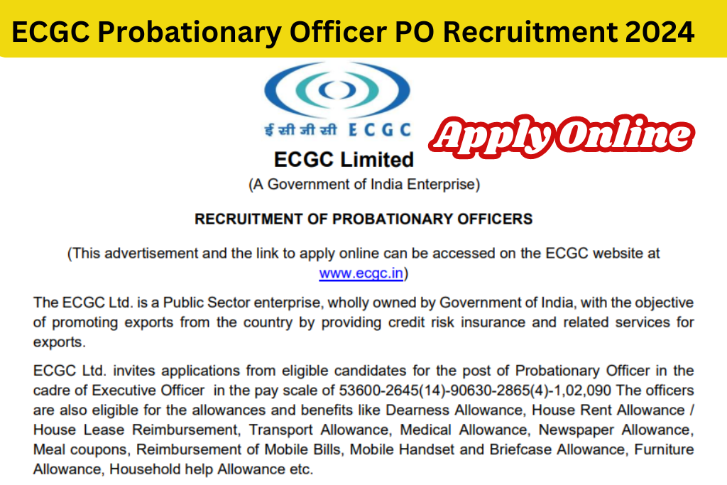 ECGC PO Recruitment 2024